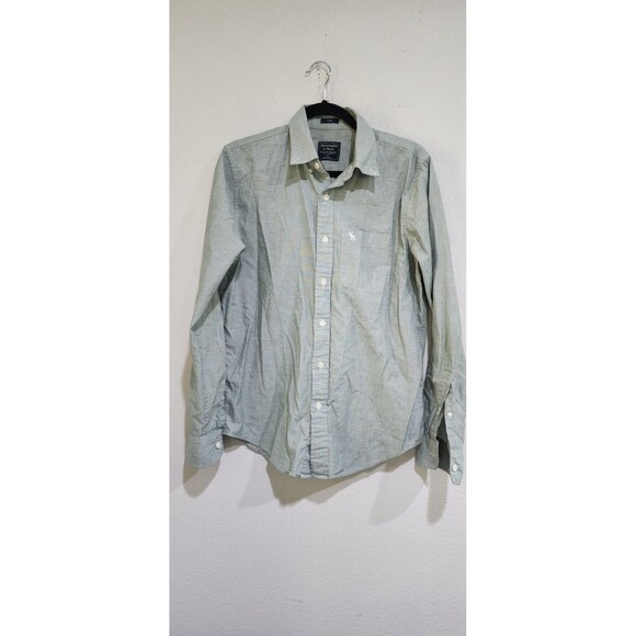 Abercrombie & Fitch Other - Abercrombie & Fitch Slim Fit Button Up Collared Shirt Mens Green SZ M EUC